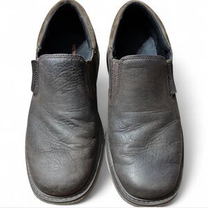 Merrell Men's Dark Brown Leather Slip-Ons Loafers